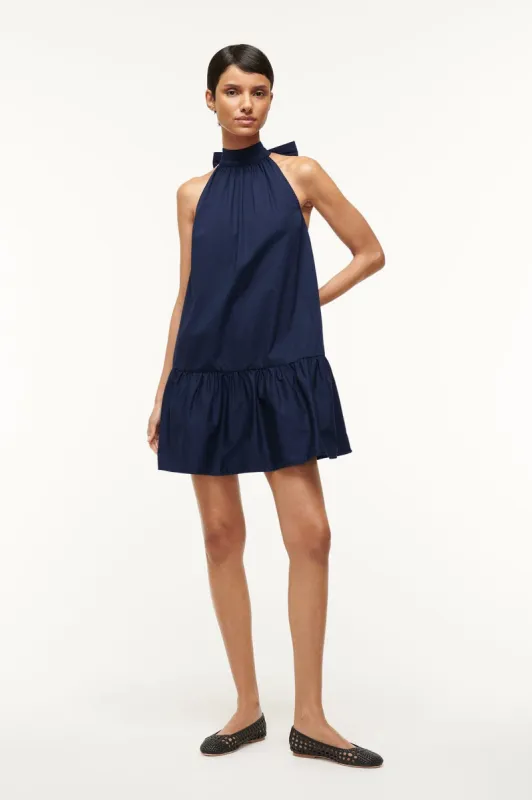 MINI MARLOWE DRESS | NAVY sold by STAUD