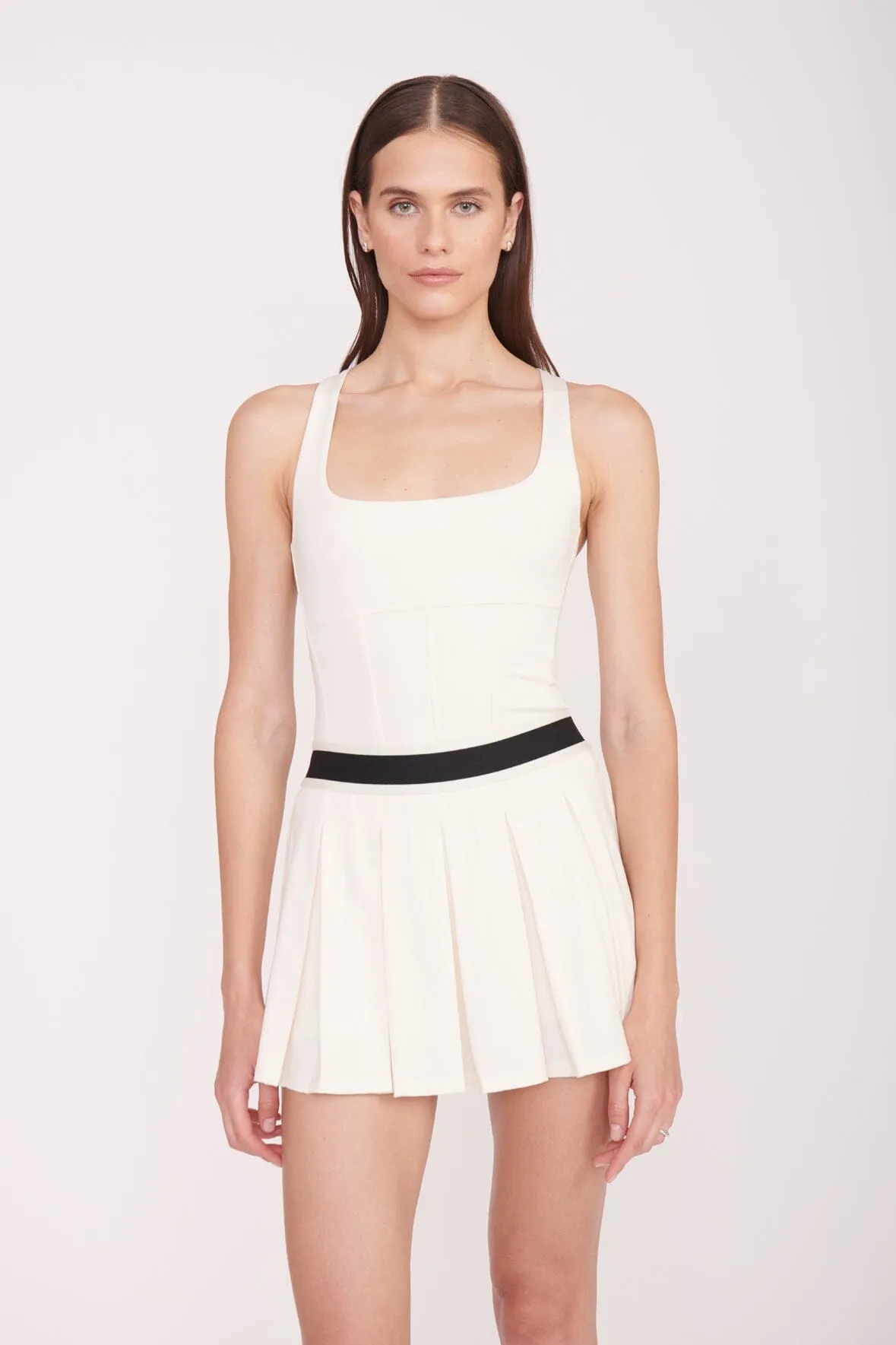 DOUBLES SKIRT | IVORY sold by STAUD product image thumbnail 4
