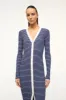 SHOKO SWEATER | NAVY MICRO STRIPE sold by STAUD
