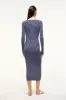 SHOKO SWEATER | NAVY MICRO STRIPE sold by STAUD