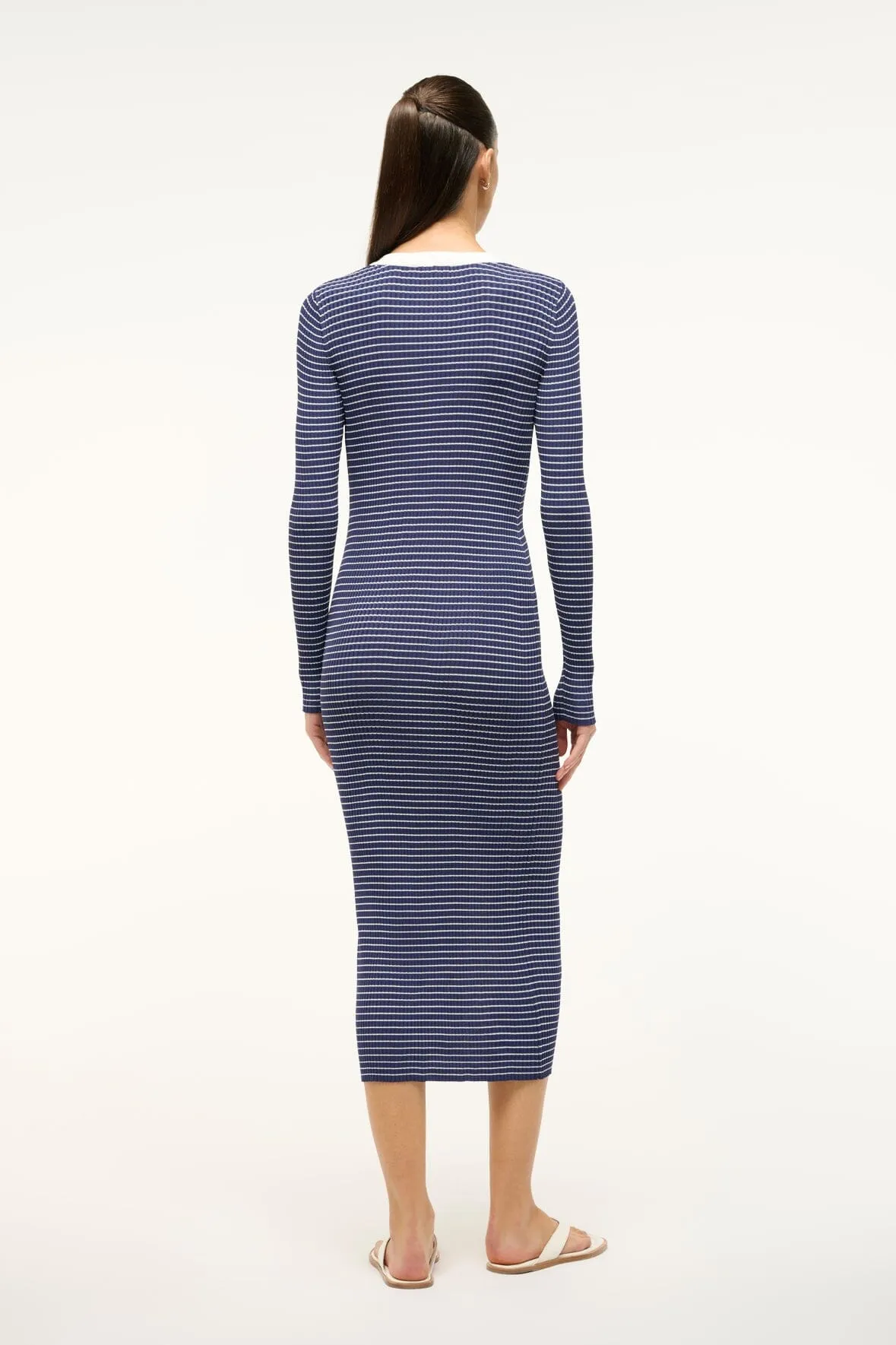 SHOKO SWEATER | NAVY MICRO STRIPE sold by STAUD product image thumbnail 4