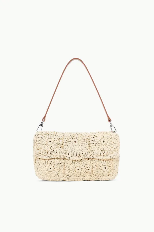 TIMMY CROCHET SHOULDER BAG | NATURAL made by STAUD