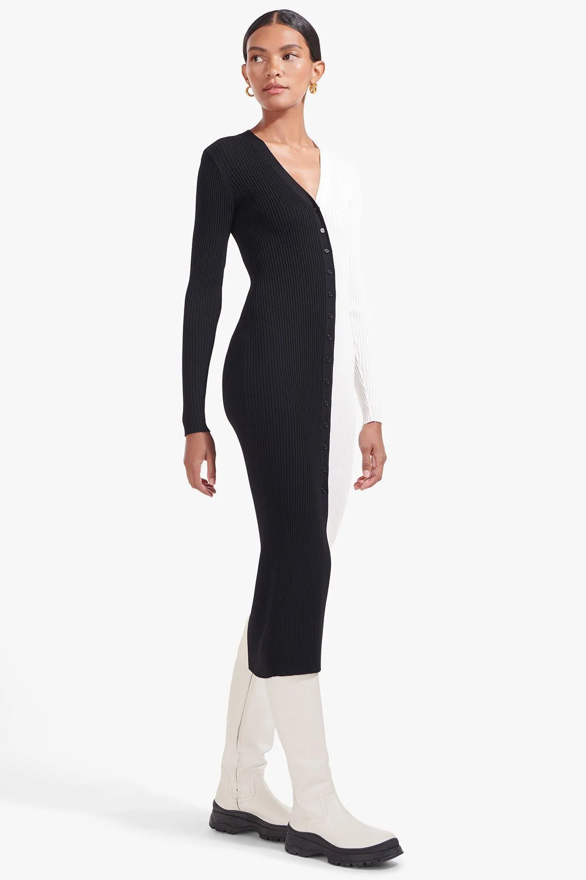 SHOKO SWEATER | BLACK WHITE sold by STAUD product image thumbnail 3