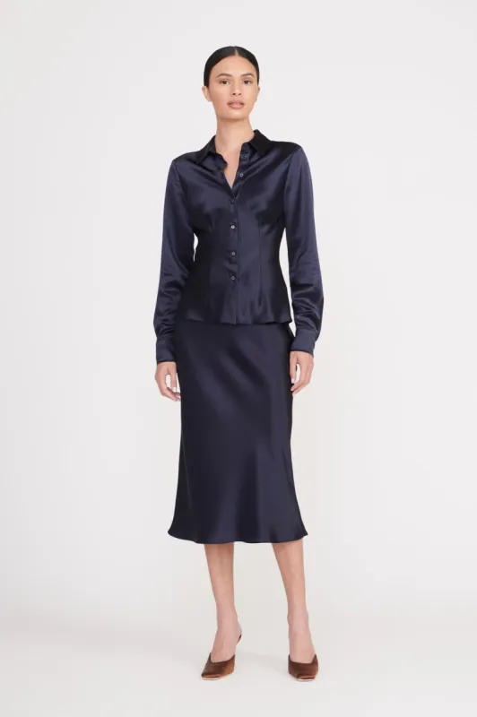 BOGART TOP | NAVY sold by STAUD