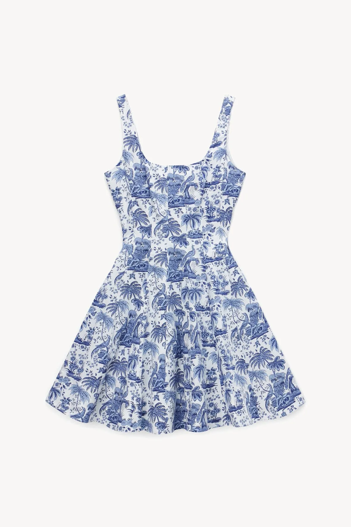 MINI WELLS DRESS | BLUE TOILE sold by STAUD product image thumbnail 4