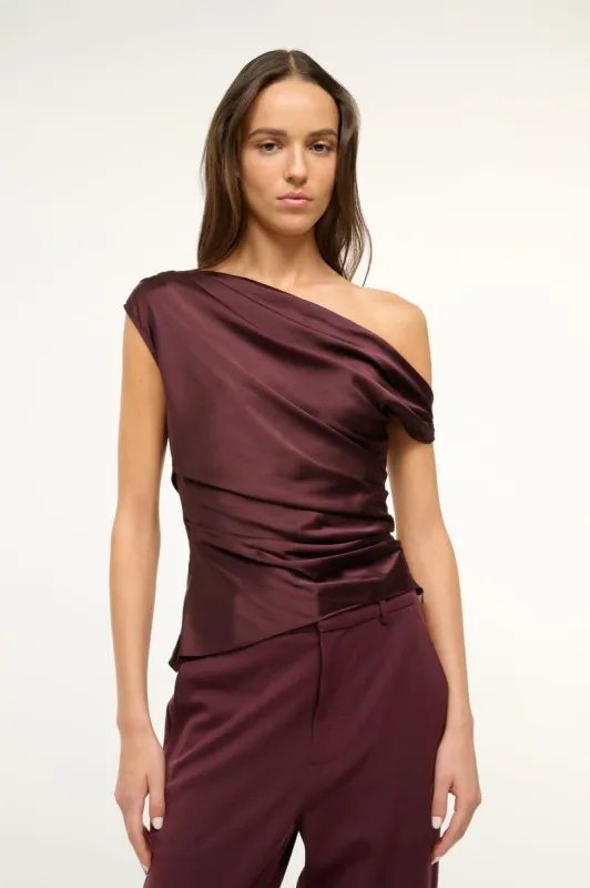 PHARE SILK TOP | MERLOT sold by STAUD