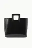 SHIRLEY LEATHER BAG | BLACK POLISHED sold by STAUD