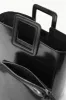 SHIRLEY LEATHER BAG | BLACK POLISHED sold by STAUD