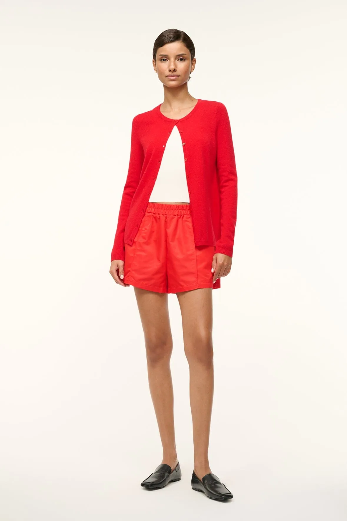 ADAN CASHMERE CARDIGAN | RED ROSE sold by STAUD product image thumbnail 2