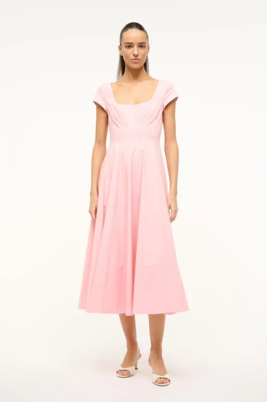SHORT SLEEVE WELLS DRESS | PEARL PINK sold by STAUD