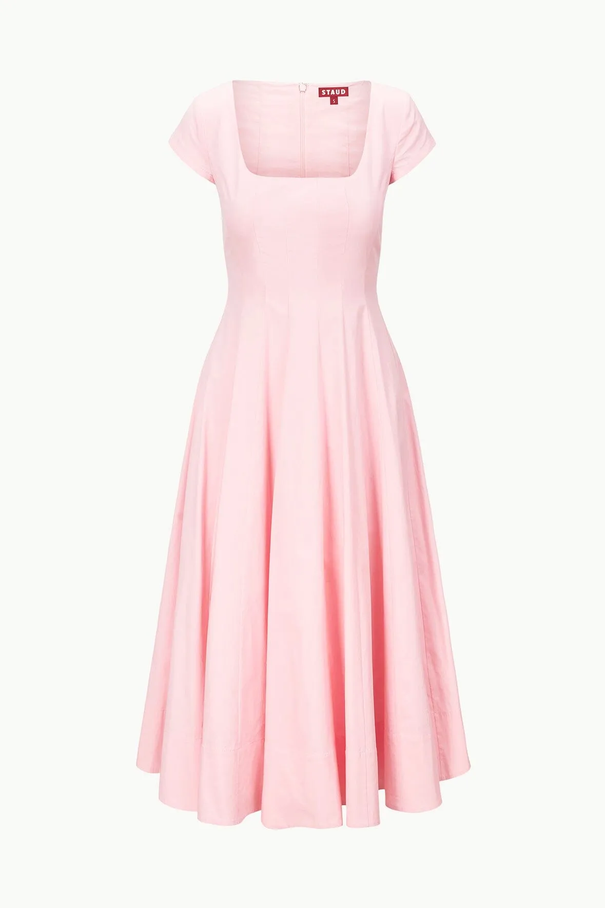 SHORT SLEEVE WELLS DRESS | PEARL PINK sold by STAUD product image thumbnail 5