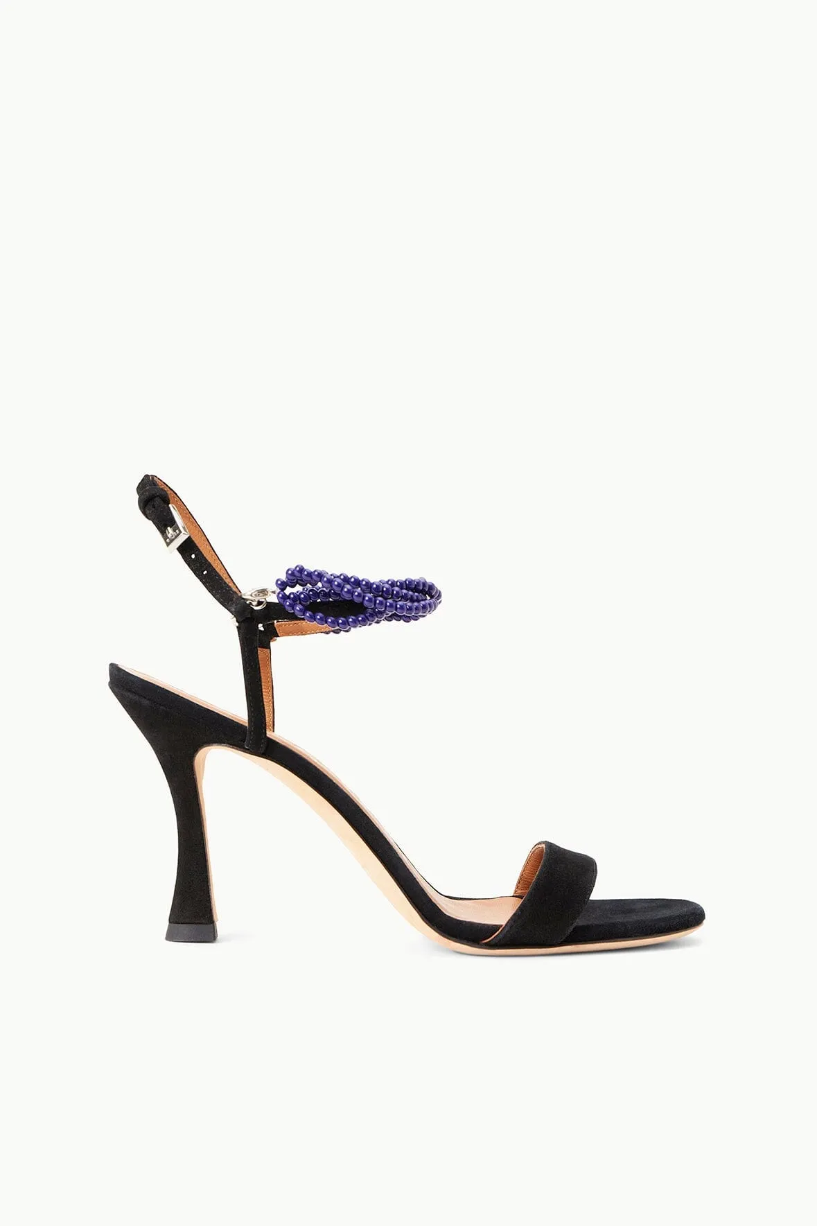 PETRA HEEL | BLACK LAPIS sold by STAUD