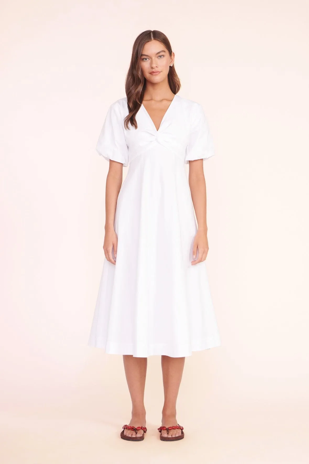 FINLEY DRESS | WHITE sold by STAUD