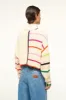 CROPPED HAMPTON SWEATER | CREAM RAINBOW MULTI sold by STAUD