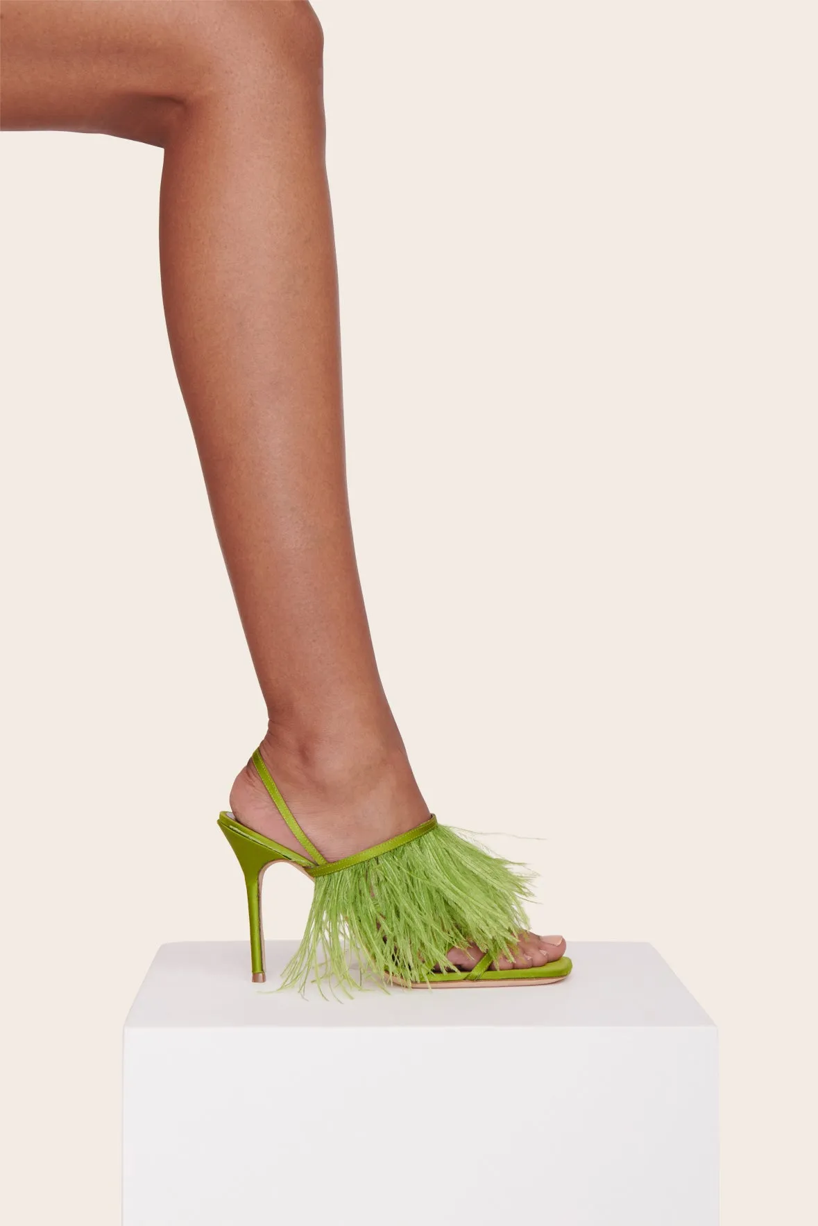 ANISE FEATHER HEEL | ACID GREEN sold by STAUD product image thumbnail 5