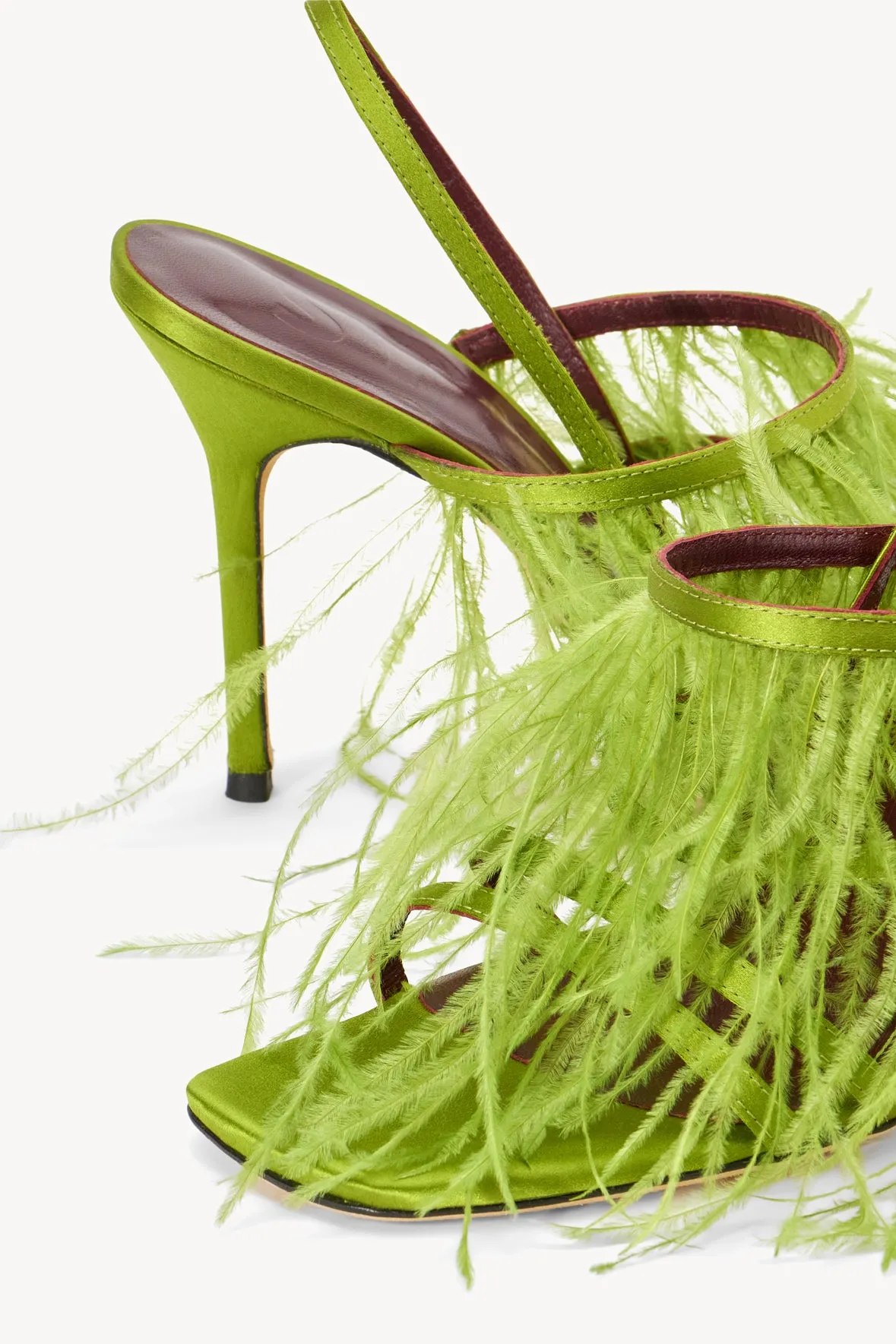 ANISE FEATHER HEEL | ACID GREEN sold by STAUD product image thumbnail 4