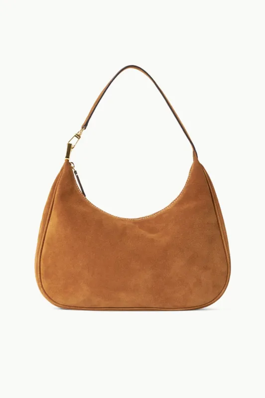 SYLVIE SHOULDER BAG | TAN SUEDE sold by STAUD
