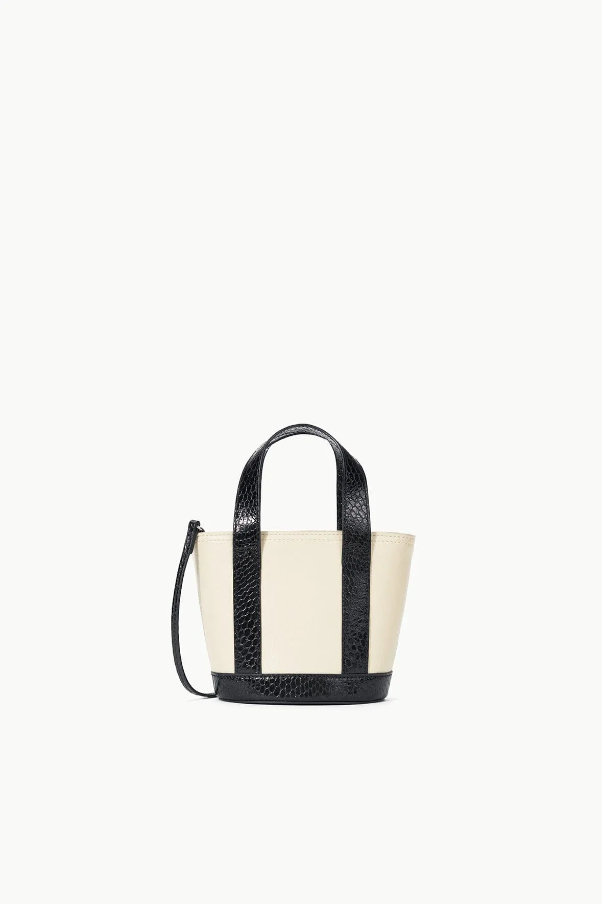 ALLORA MICRO TOTE | CREAM BLACK sold by STAUD