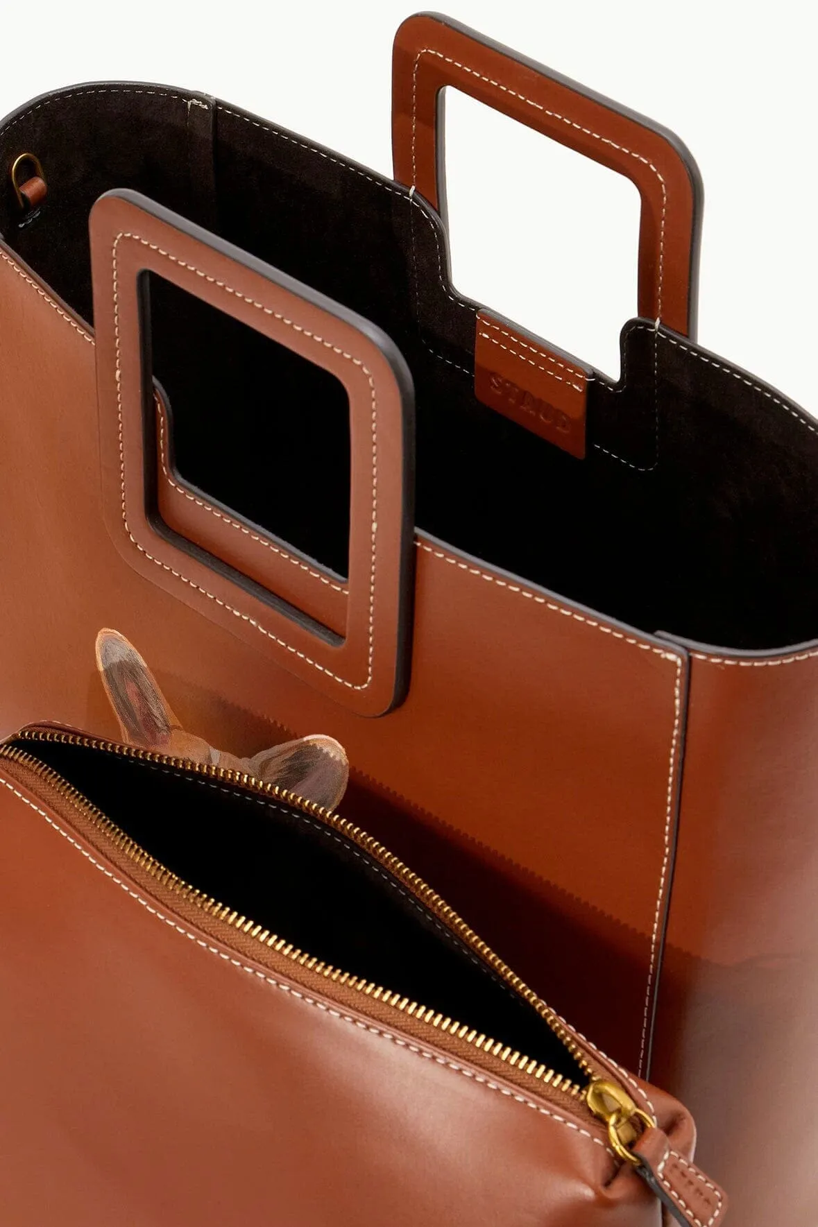 CUSTOM SHIRLEY LEATHER BAG | TAN sold by STAUD product image thumbnail 4