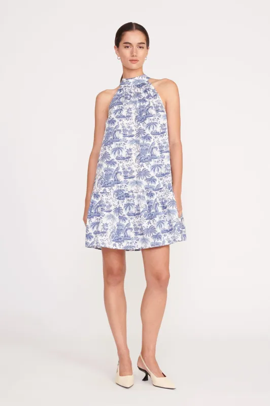 MINI MARLOWE DRESS | BLUE TOILE sold by STAUD
