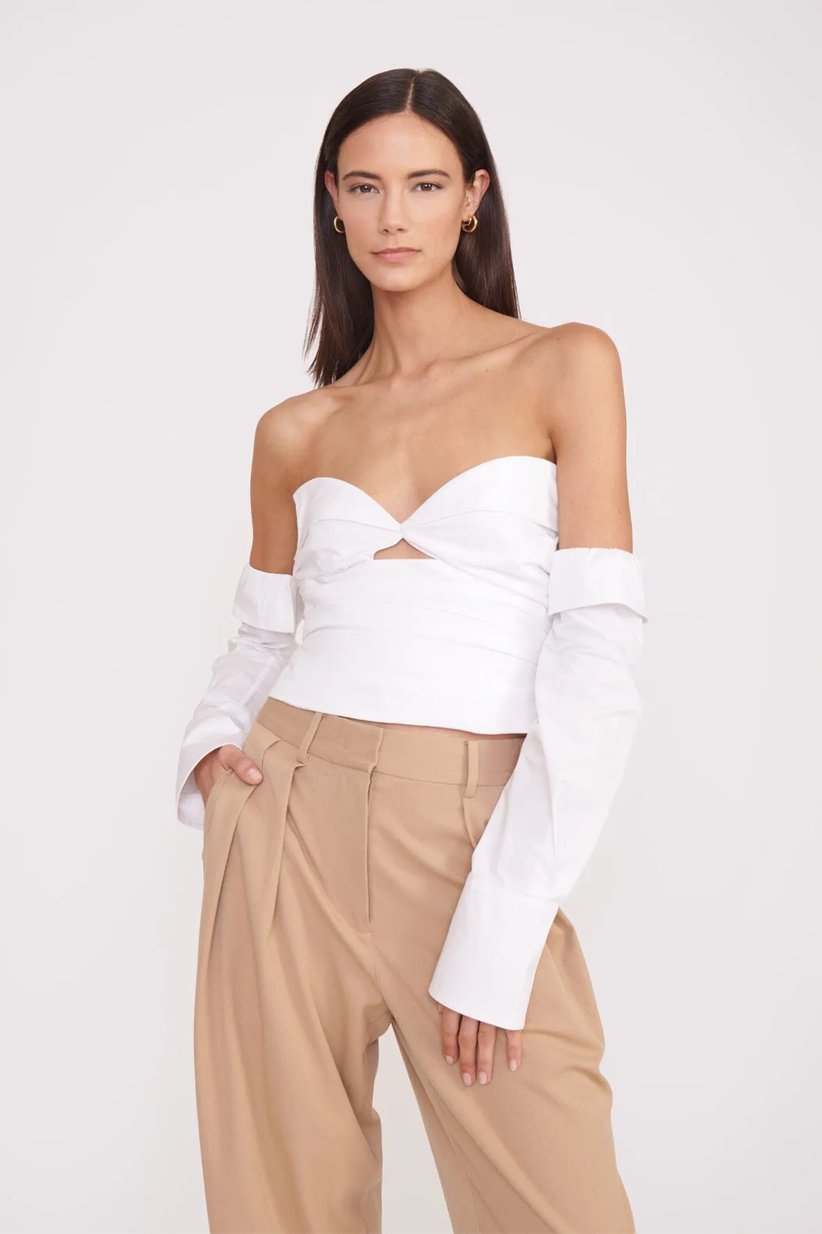 SEDGWICK TOP | WHITE sold by STAUD