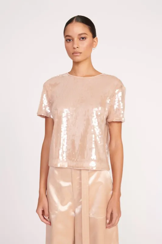 QUINCY TOP | BEIGE made by STAUD