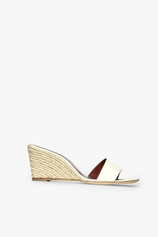BILLIE ESPADRILLE WEDGE | NATURAL CREAM sold by STAUD