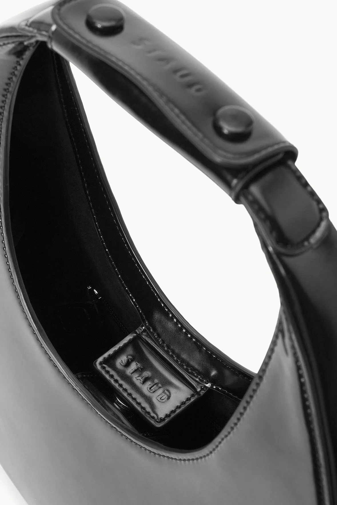 MOON BAG | BLACK POLISHED sold by STAUD product image thumbnail 4