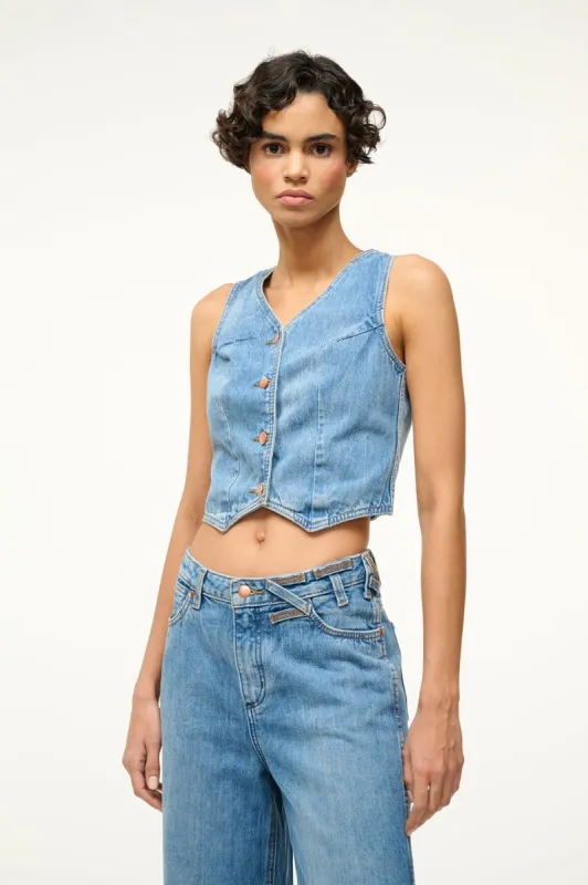 STAUD + WRANGLER THE VEST | MID BLUE made by STAUD