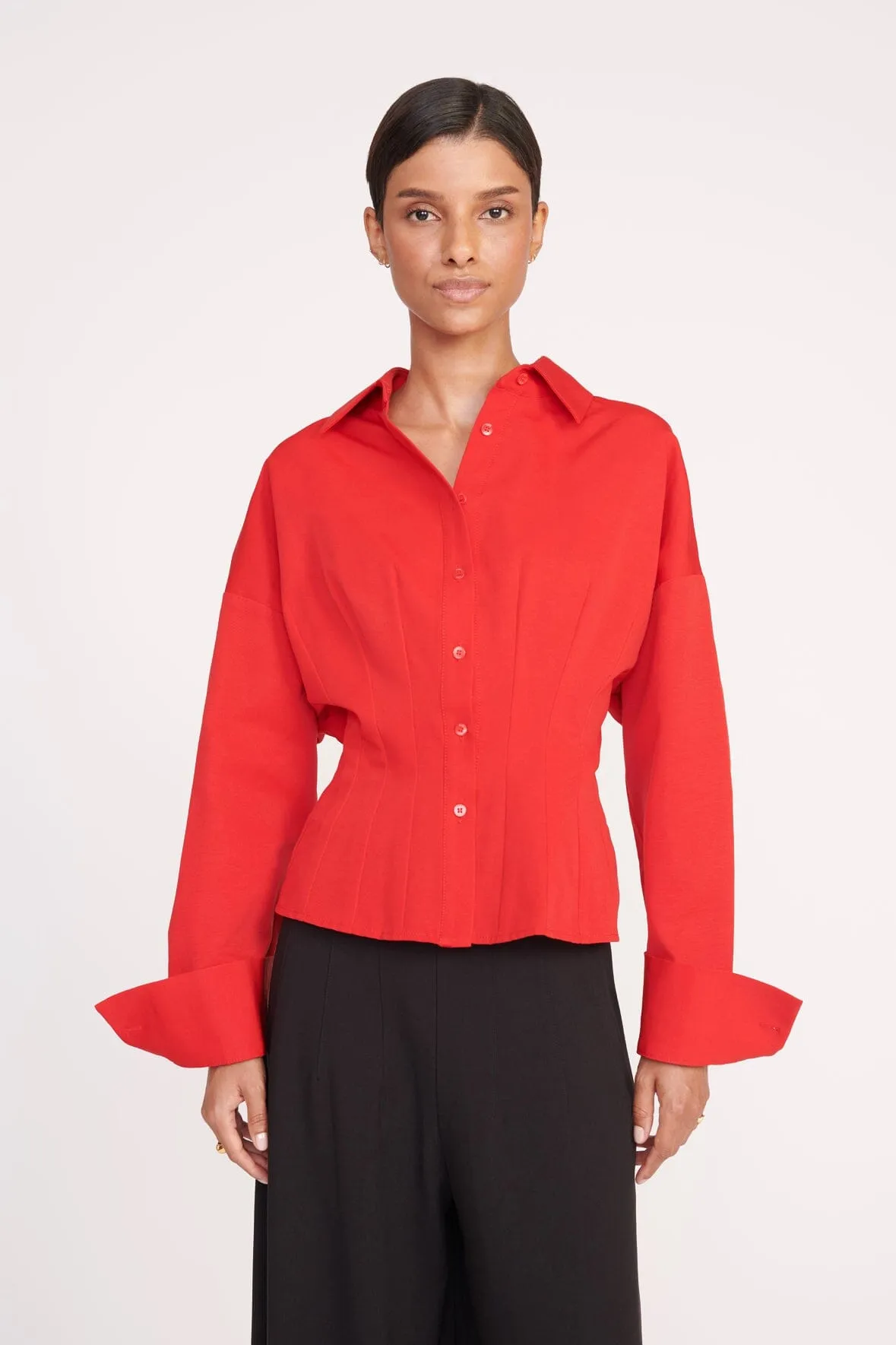 OPHELIA TOP | POINSETTIA sold by STAUD