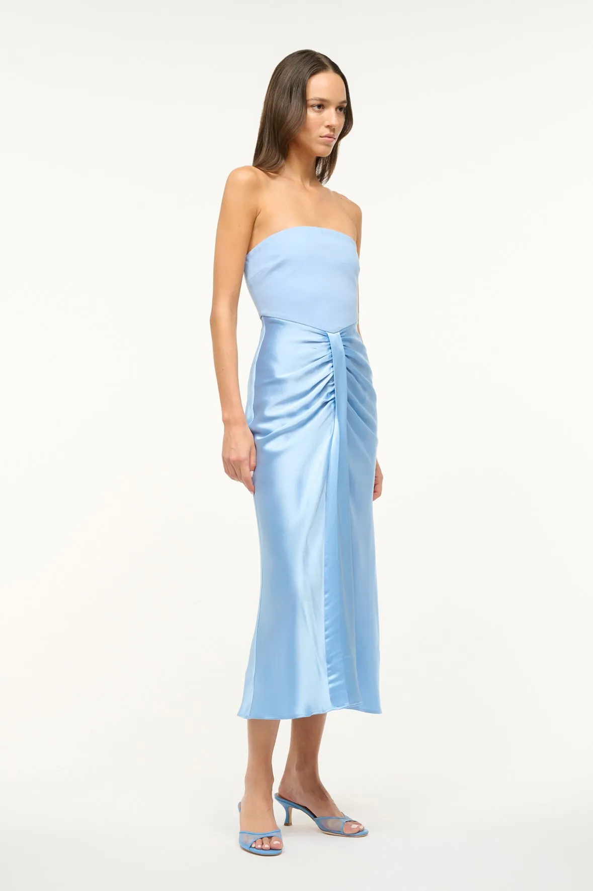MIDI WAYFARING DRESS | AZURE sold by STAUD product image thumbnail 2