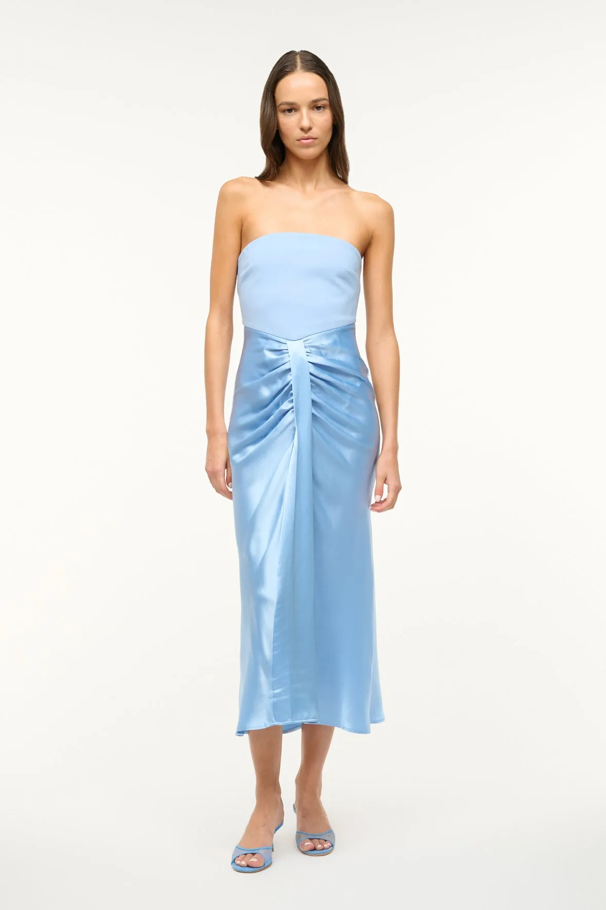 MIDI WAYFARING DRESS | AZURE sold by STAUD
