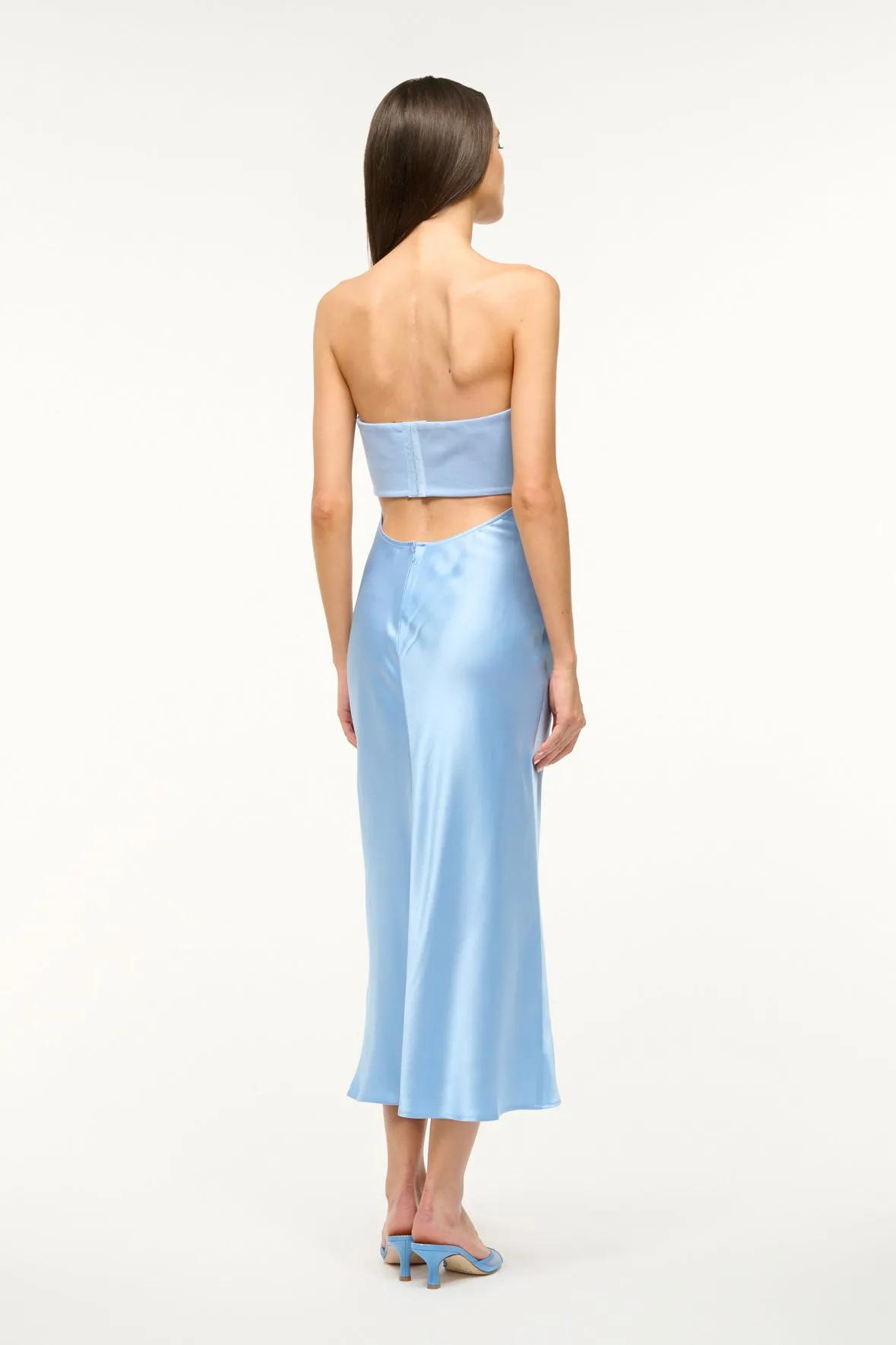 MIDI WAYFARING DRESS | AZURE sold by STAUD product image thumbnail 4