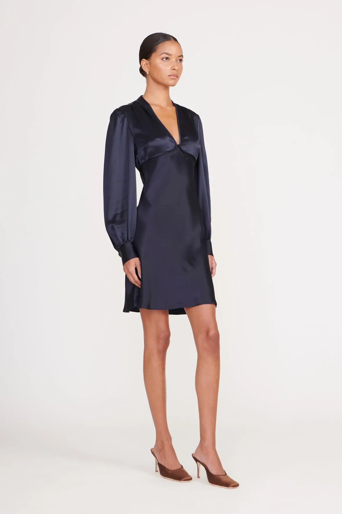 ROSENDA DRESS | NAVY sold by STAUD product image thumbnail 2