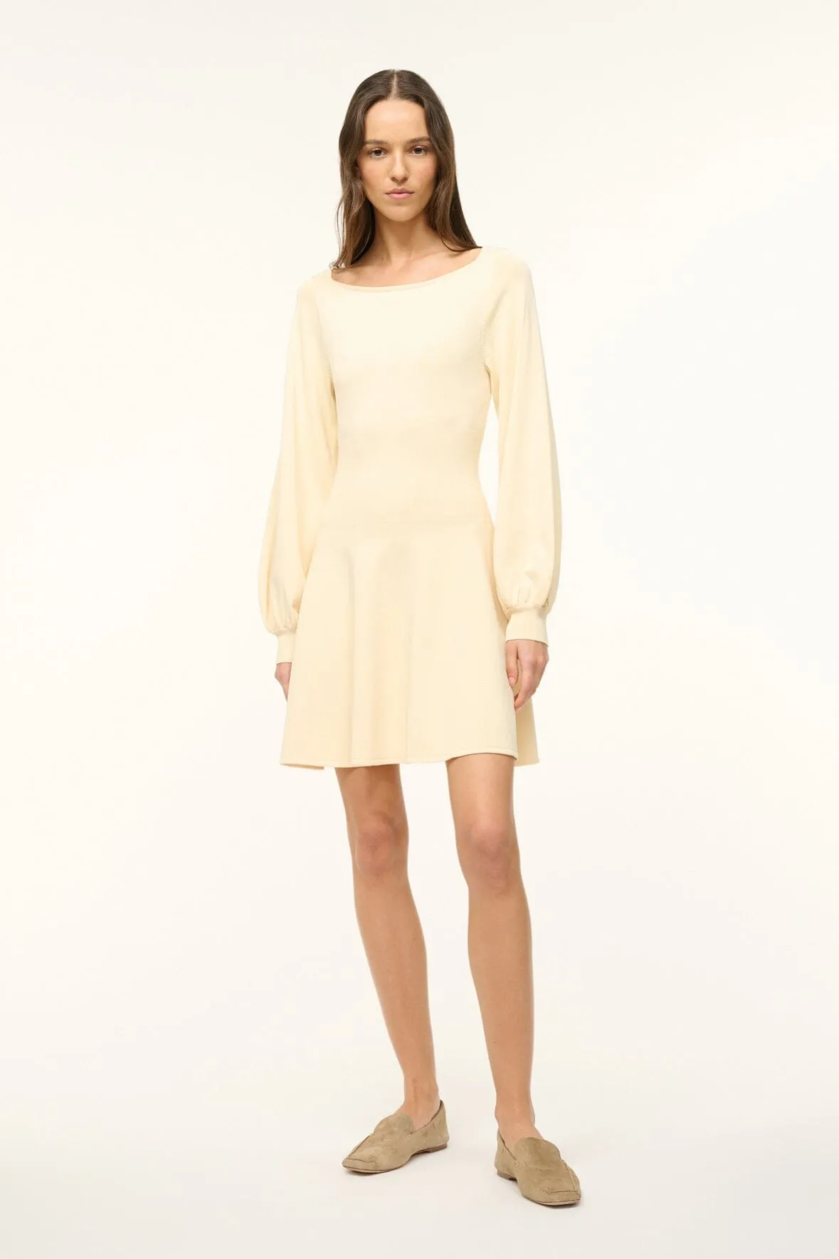CLAUDE DRESS | BUTTERCREAM sold by STAUD