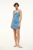 STAUD + WRANGLER THE OVERALL DRESS | MID BLUE sold by STAUD