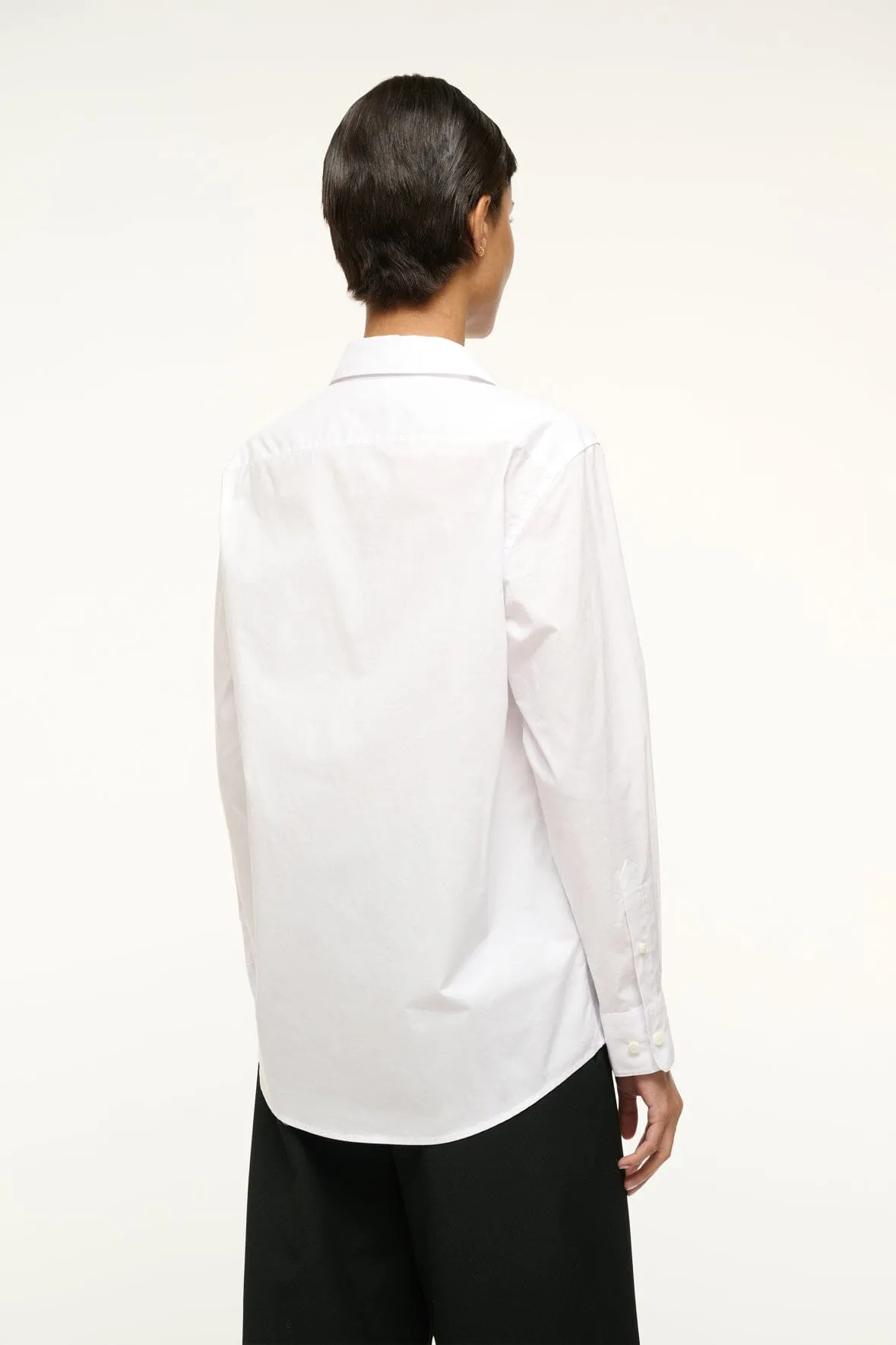 ROXBURY POPLIN SHIRT | WHITE sold by STAUD product image thumbnail 4