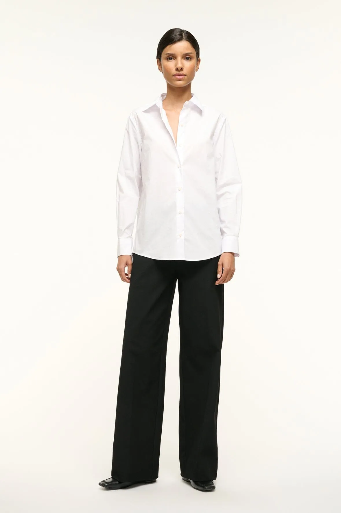 ROXBURY POPLIN SHIRT | WHITE sold by STAUD product image thumbnail 2