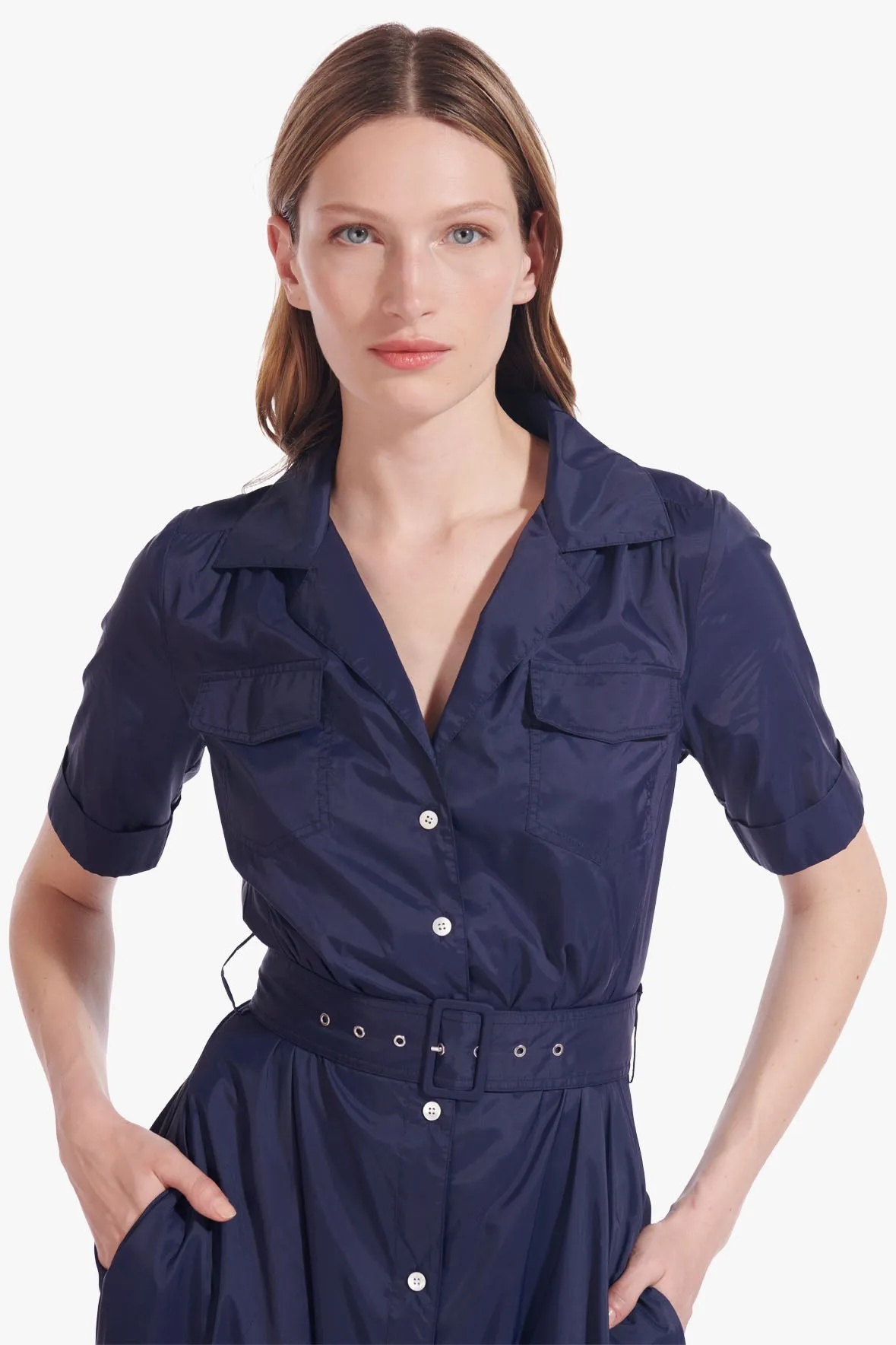 MILLIE DRESS | NAVY sold by STAUD product image thumbnail 5