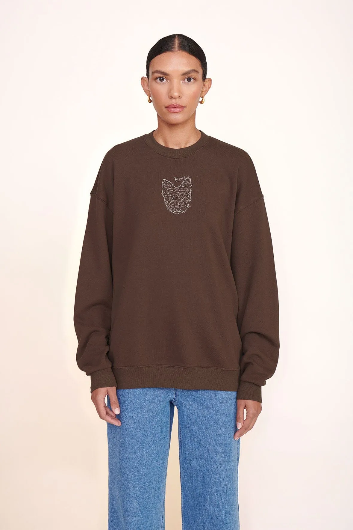 CUSTOM STAUD x C.BONZ OVERSIZED SWEATSHIRT | BROWN sold by STAUD