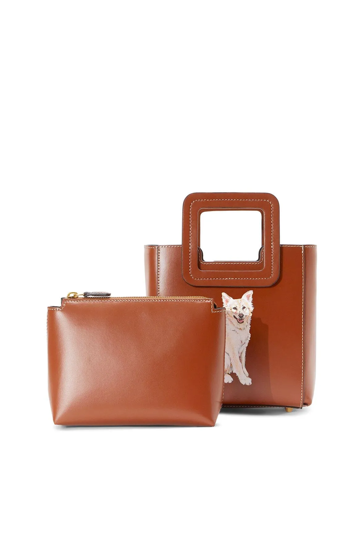 CUSTOM MINI SHIRLEY LEATHER BAG | TAN sold by STAUD product image thumbnail 2