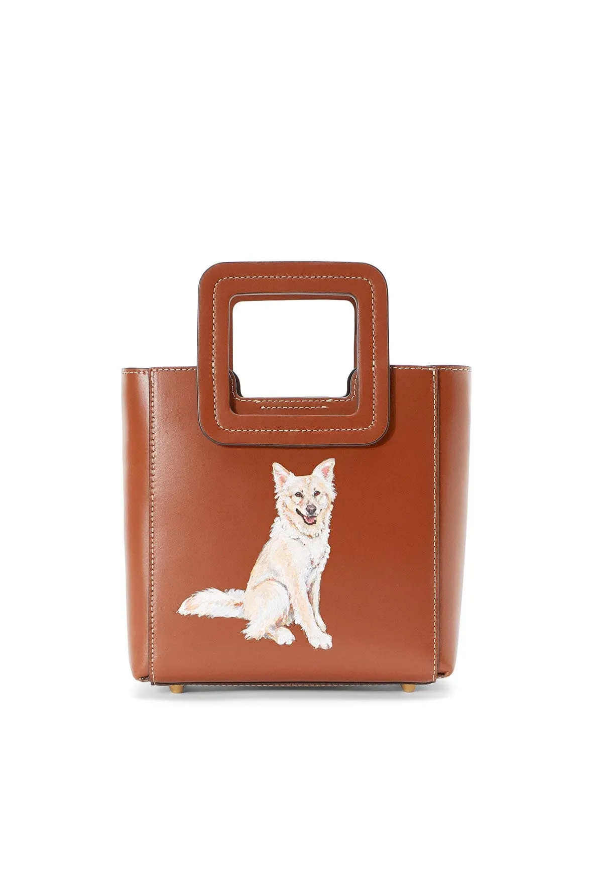 CUSTOM MINI SHIRLEY LEATHER BAG | TAN sold by STAUD product image thumbnail 3