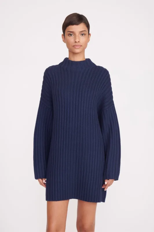 LINEAR SWEATER | NAVY sold by STAUD