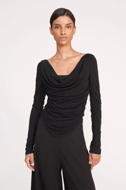 SOLANA TOP | BLACK sold by STAUD