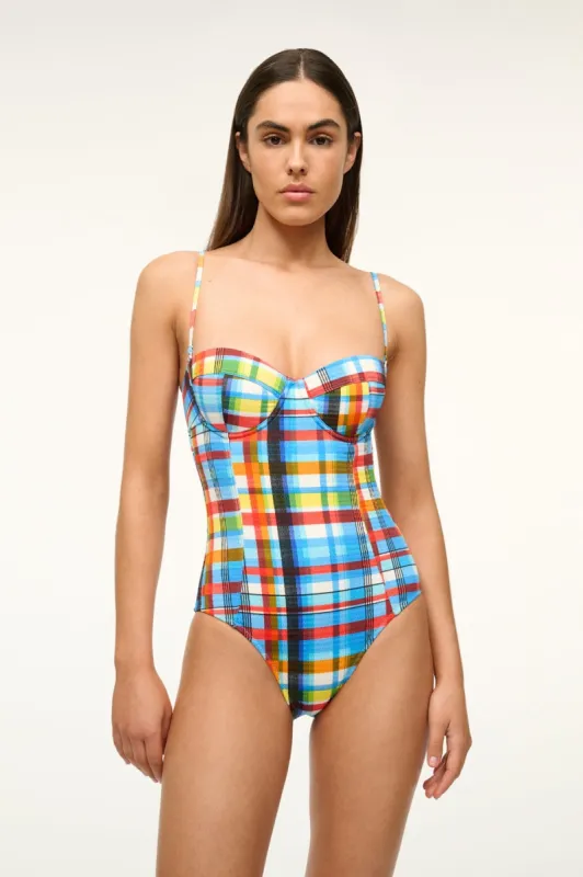 AMARI ONE PIECE | MADRAS PLAID sold by STAUD