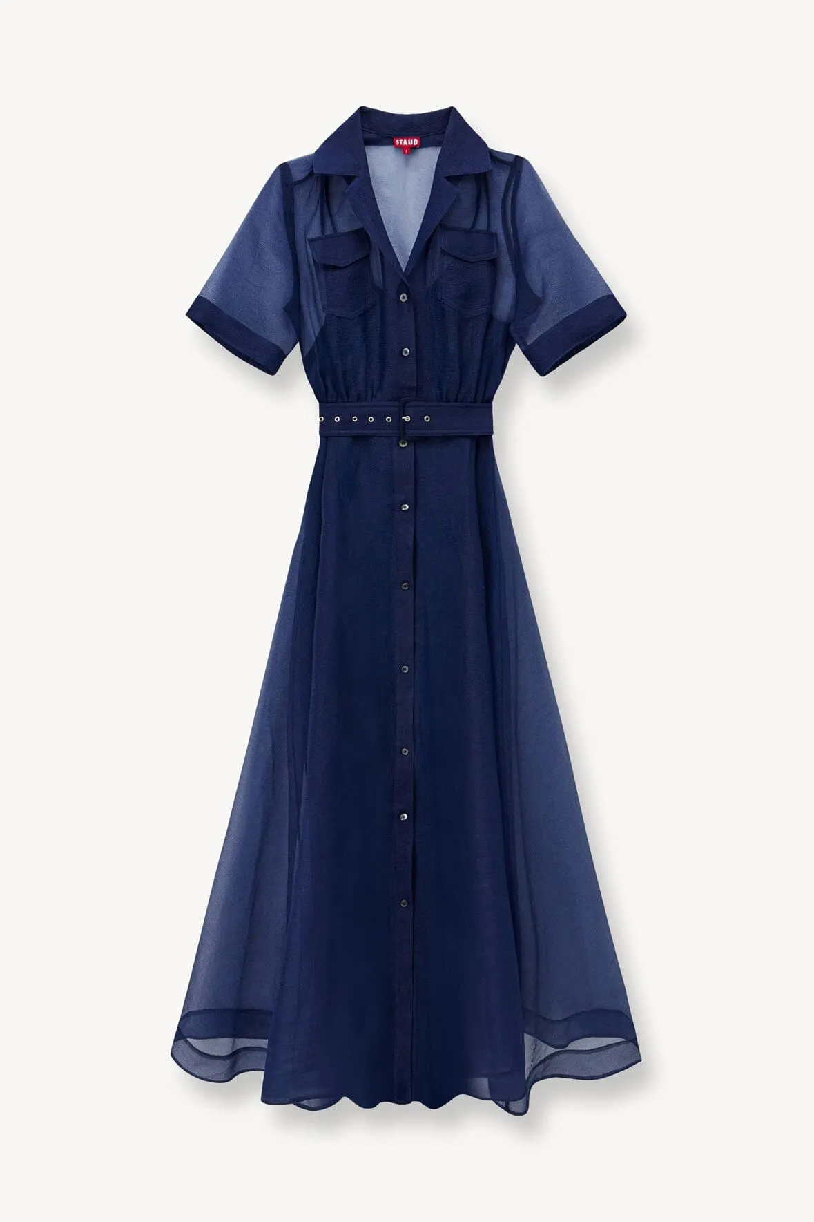 MILLIE DRESS | NAVY ORGANZA sold by STAUD product image thumbnail 5