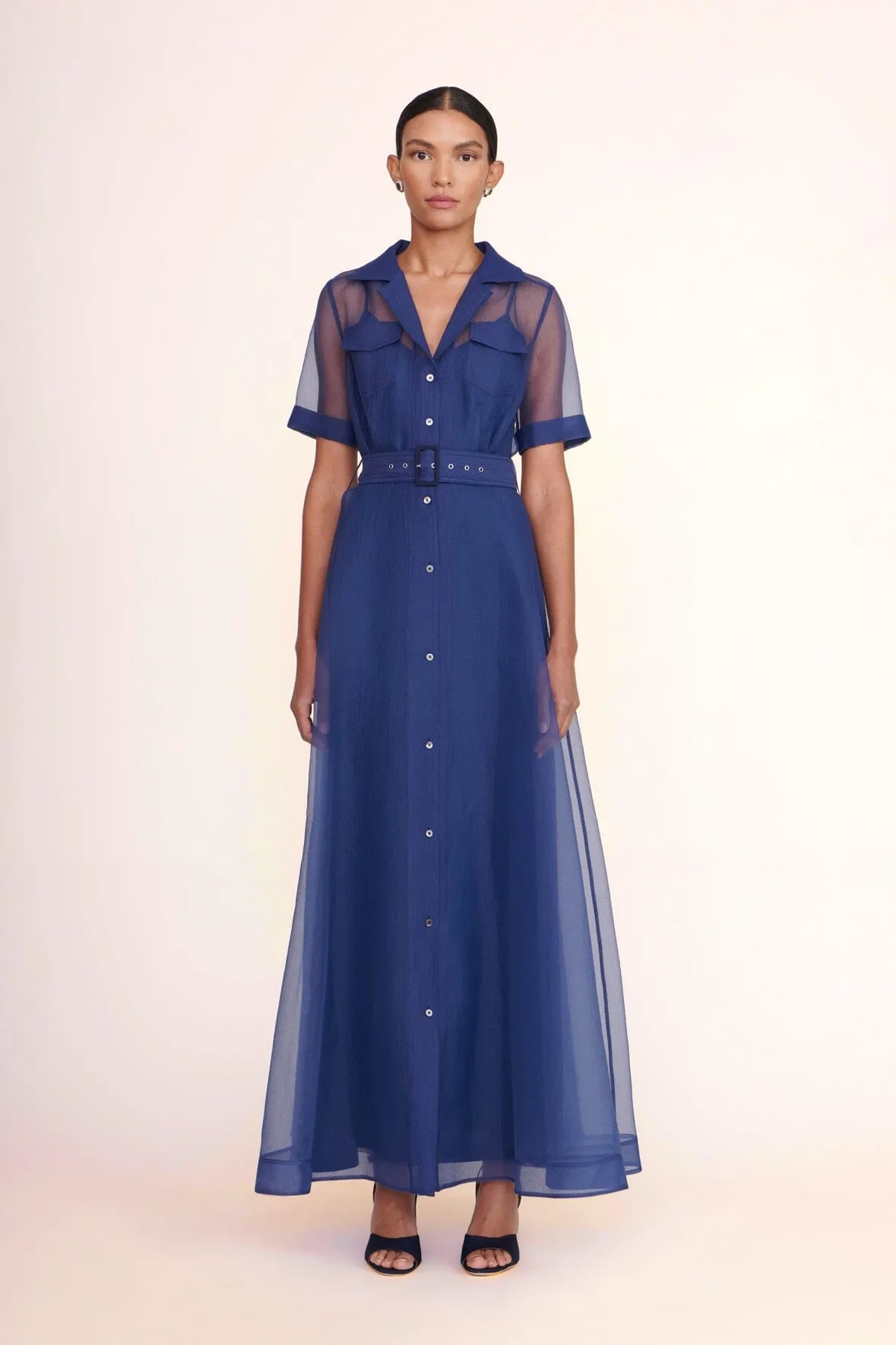 MILLIE DRESS | NAVY ORGANZA sold by STAUD