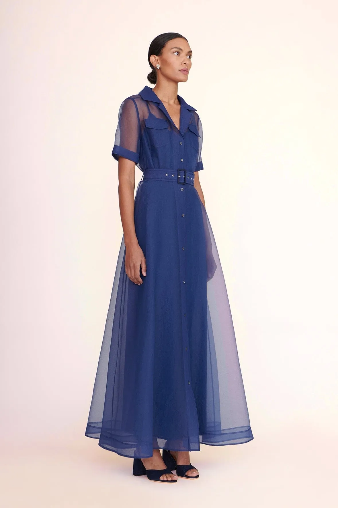 MILLIE DRESS | NAVY ORGANZA sold by STAUD product image thumbnail 2