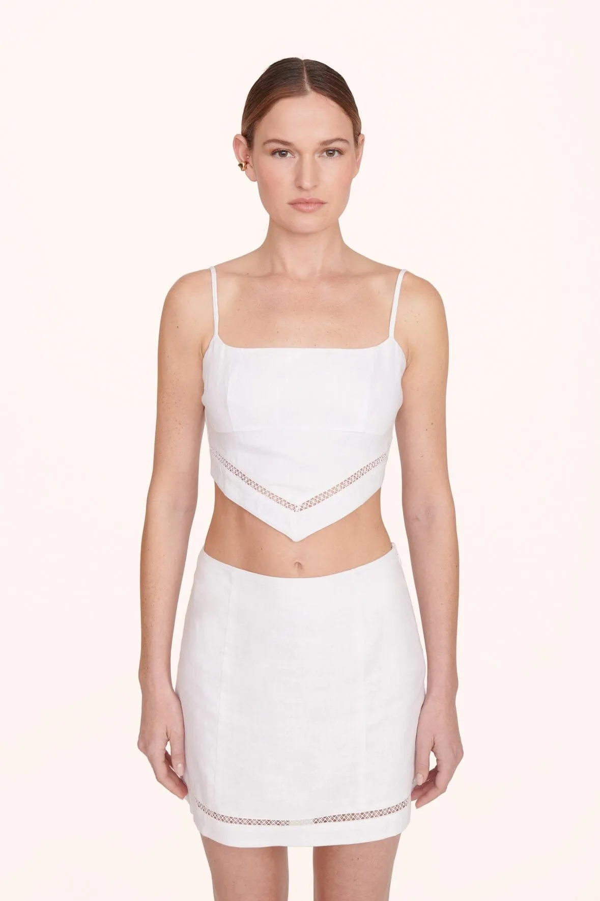 TORI SKIRT | WHITE sold by STAUD product image thumbnail 4