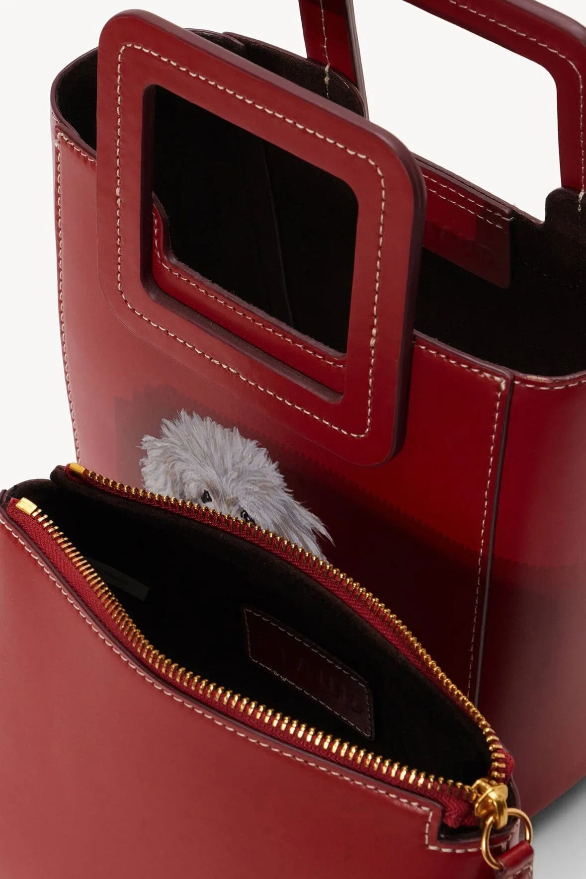 CUSTOM MINI SHIRLEY LEATHER BAG | COGNAC sold by STAUD product image thumbnail 5